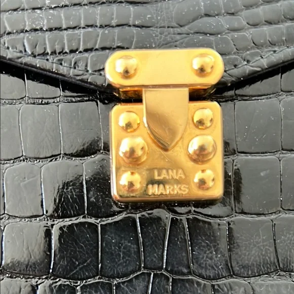 Lana Marks Crocodile Clutch with Gold Clasp - Picture 2 of 8